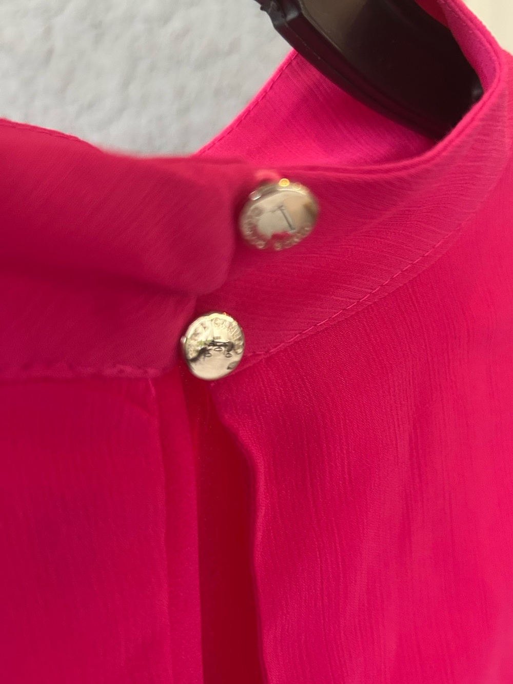 Vince Camuto Size 1X Pink Mock Neck Tiered Ruffle Sleeves Top Feminine NWT - Picture 5 of 8